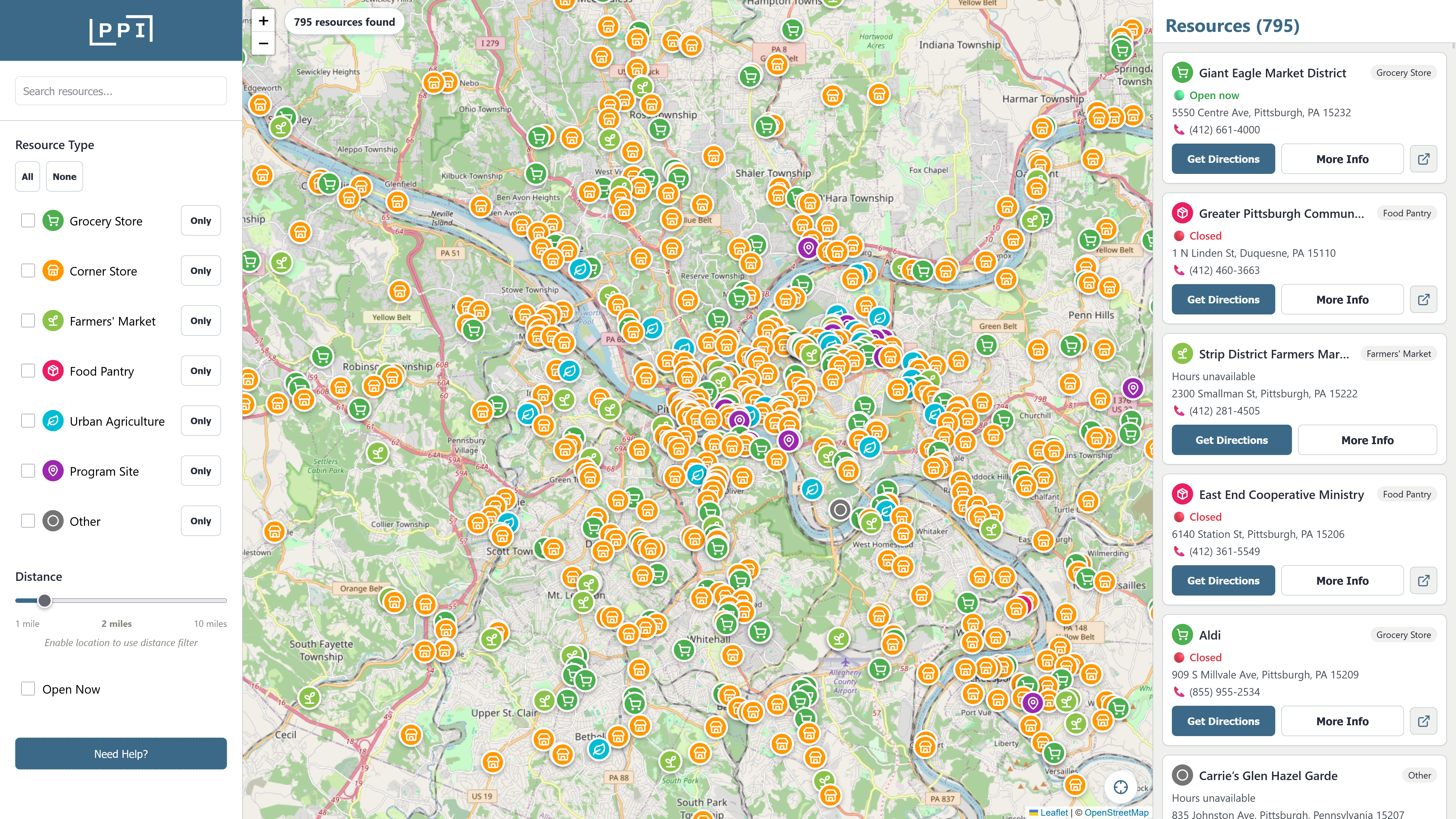 Pittsburgh Food Access Map